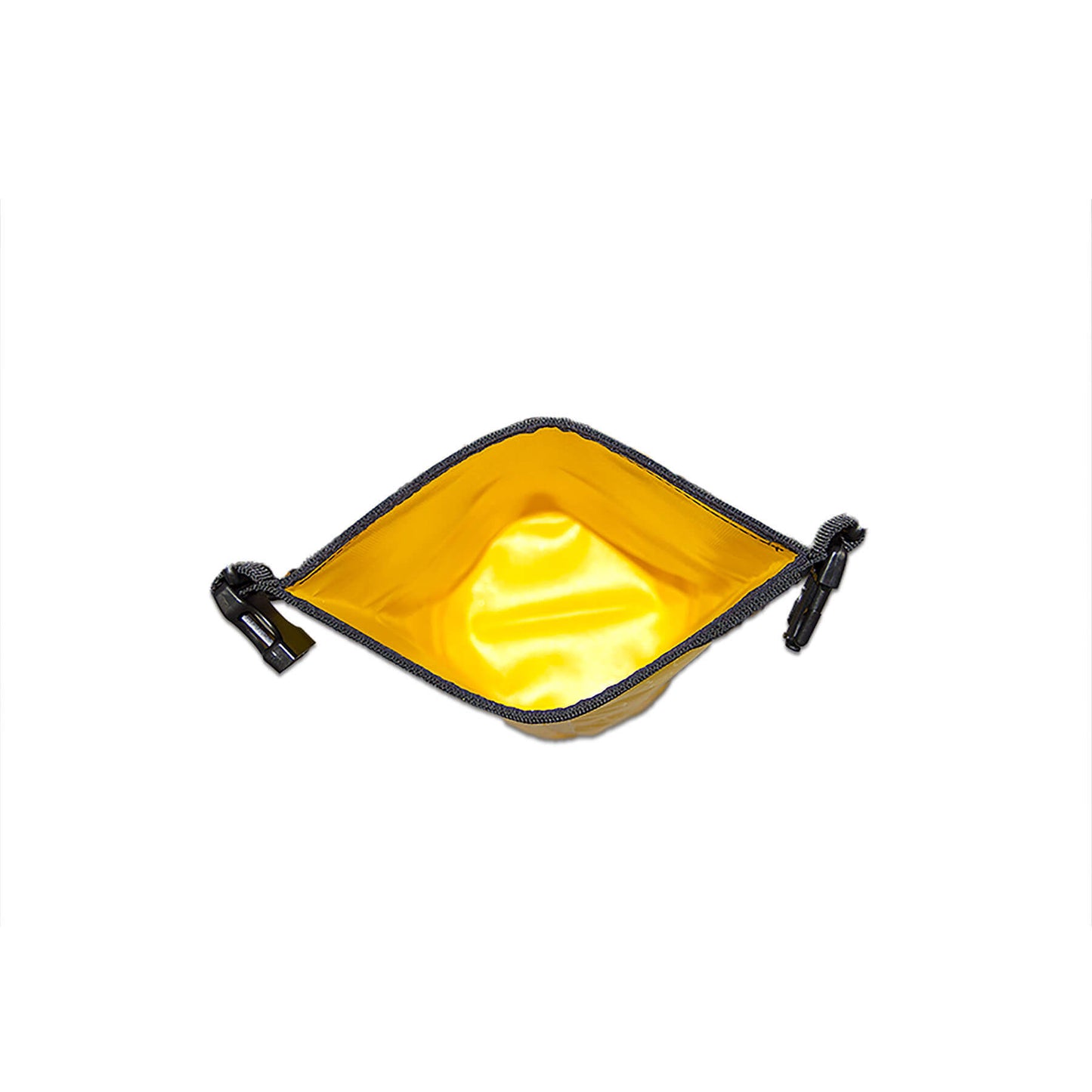 small yellow waterproof dry bag 5 litres a handy grab size inside view