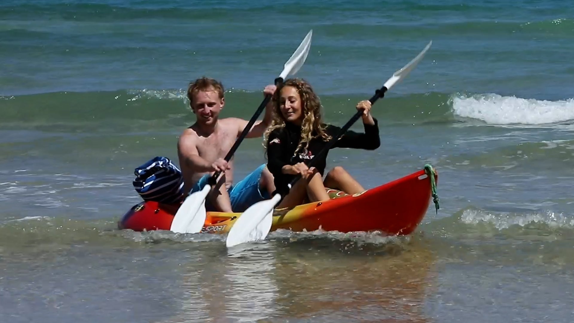 dry bags for kayaking, featuring the 20 litre nautical dry bag and the 5 litre watermelon dry bag 