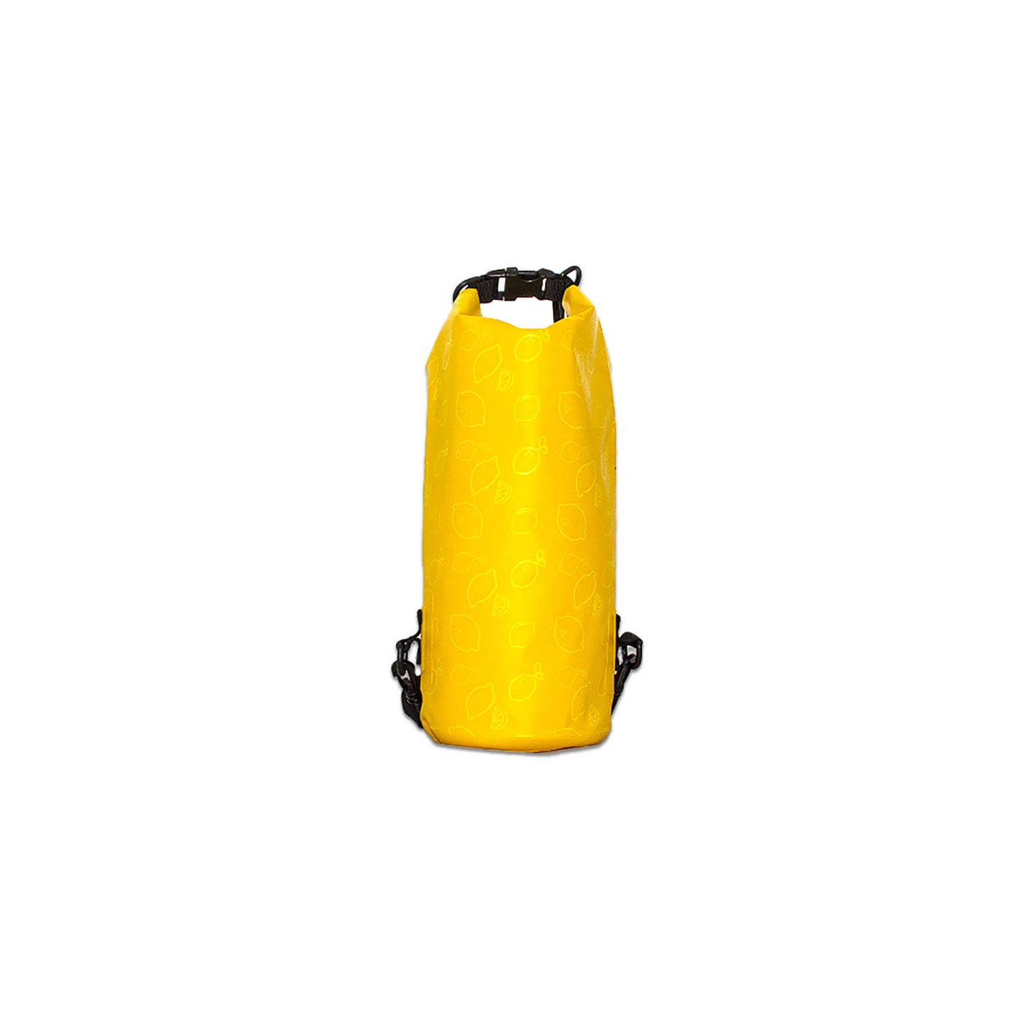 waterproof dry bag 5 litres a handy grab size with detachable straps and carabiner  lemonade front view