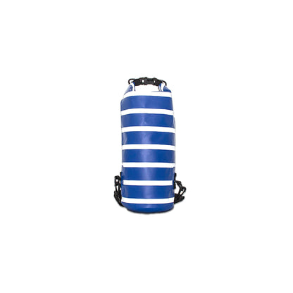 waterproof dry bag 5 litres a handy grab size with detachable straps and carabiner  nautical look front view
